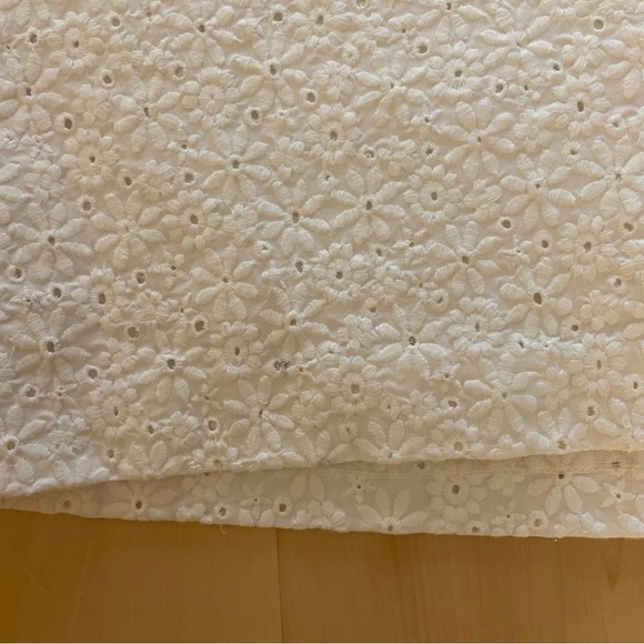 LARKSPUR Size 20 W Cotton blend white embroidered mini skirt. Vintage. - Picture 4 of 14